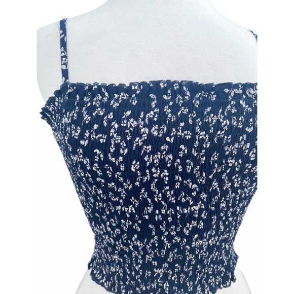 John Galt/Brandy Melville Ally Smocked Crop Tank Top | One Size - Picture 4 of 7